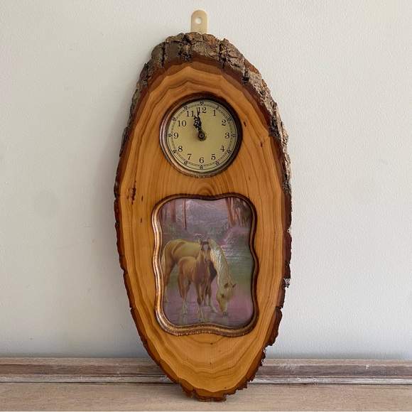 Rustic Log Wall Clock